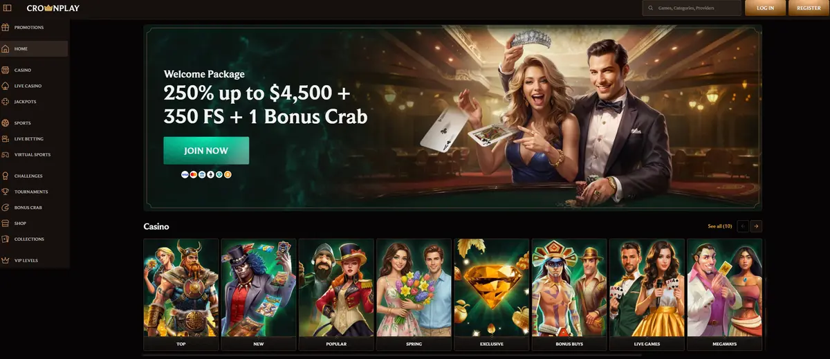 CrownPlay Kreditkarten Online Casino