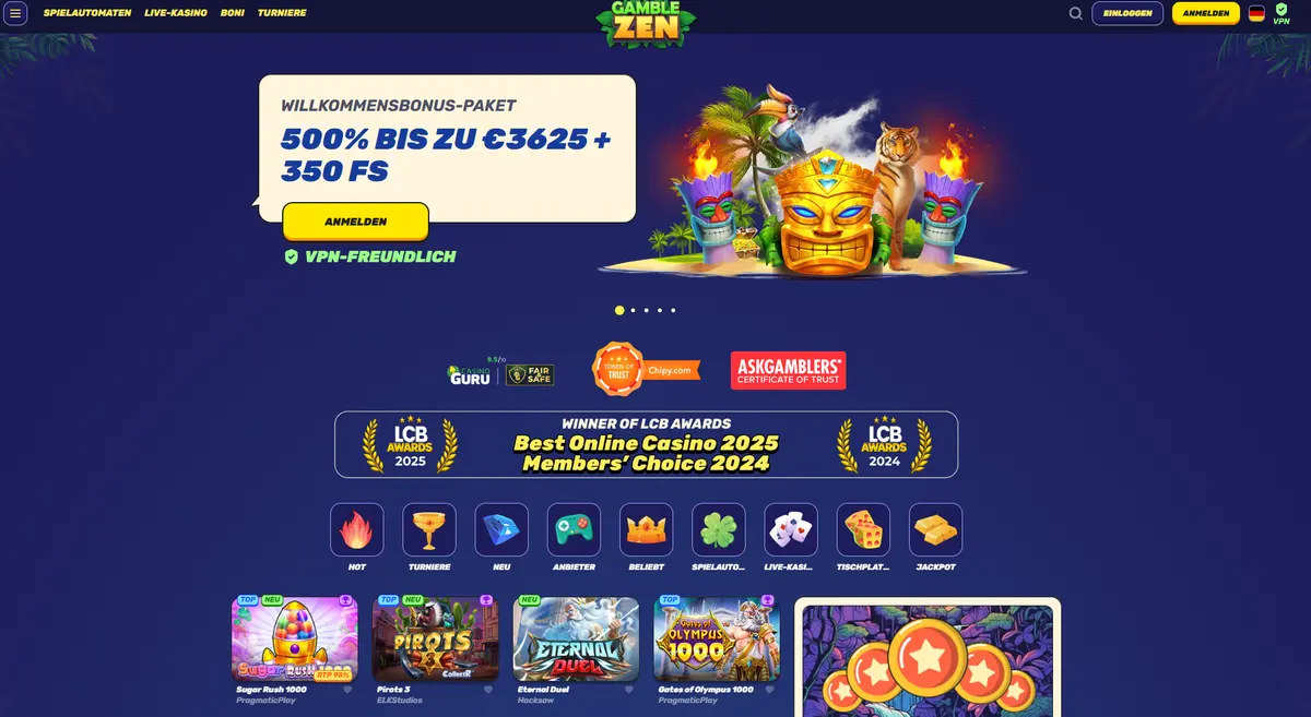 Gamblezen Kreditkarten Online Casino