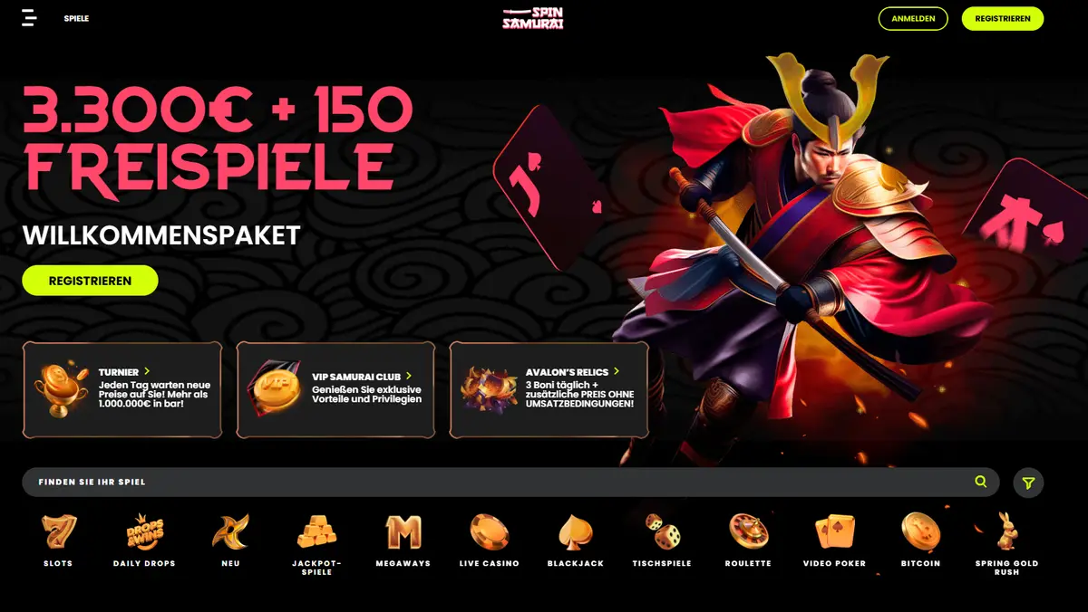 Spin Samurai Kreditkarten Online Casino
