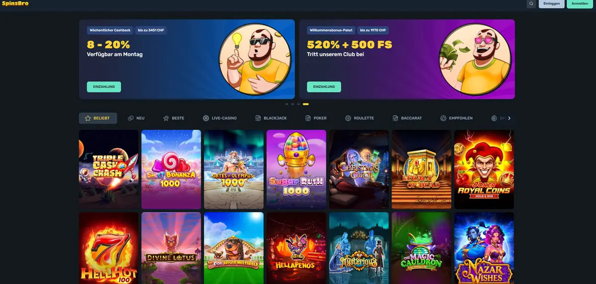 Spinsbro Kreditkarten Online Casino